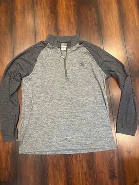 Original Penguin Gray Raglan 1/4 Zip Pullover